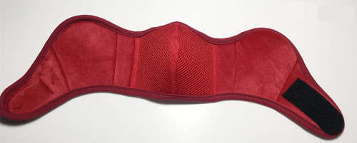 Professional Quality Protective Velvet Cloth 3 Layer Winter Face Masks - Red - Velcro Fastening