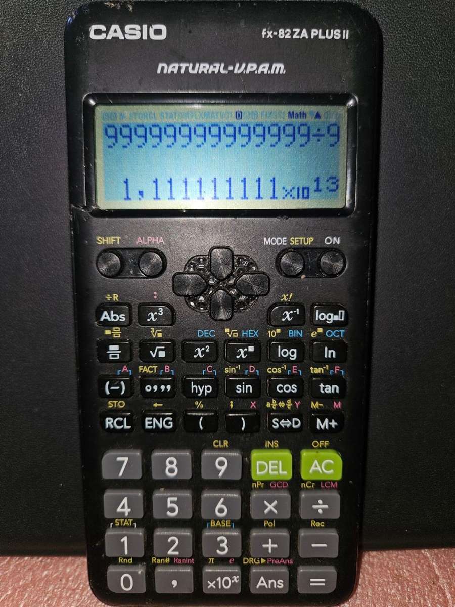Casio fx-82ZA PLUS II Natural V.P.A.M Advanced Scientific Calculator with Shortcut Cover