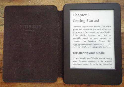Amazon Kindle 2014 Basic-6 inch Wi-Fi Touch Display-FREE Flip Folder Case-4GB Storage-6" Screen