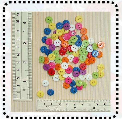 Buttons ROUND SMALL Primary Colors 12 g