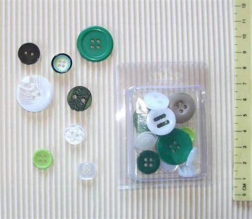 Buttons GREEN Mixed 12g