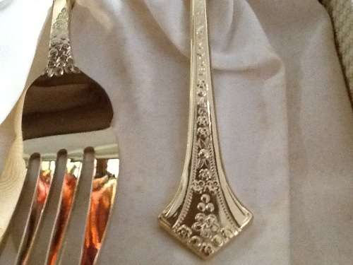 Genuine vintage 24ct goldplated serving spoons in pristine condition.