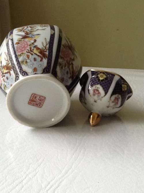 Oriental temple/ ginger jar with beautiful design