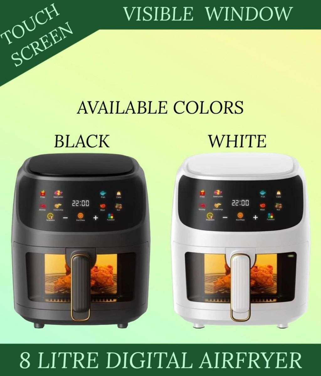 DIGITAL AIRFRYER WITH  VISIBLE WINDOW 8L