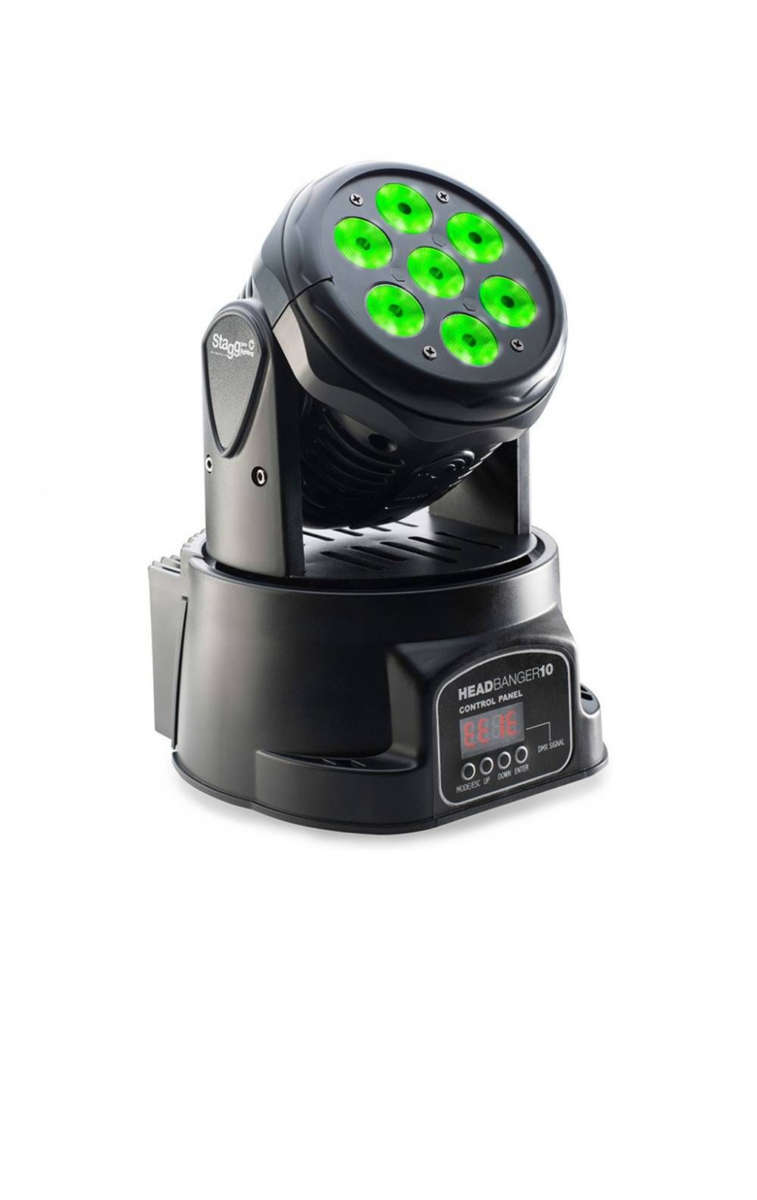 Stagg HB10 LED Moving Head with 7 x 10W RGBW 4-in-1 LEDs