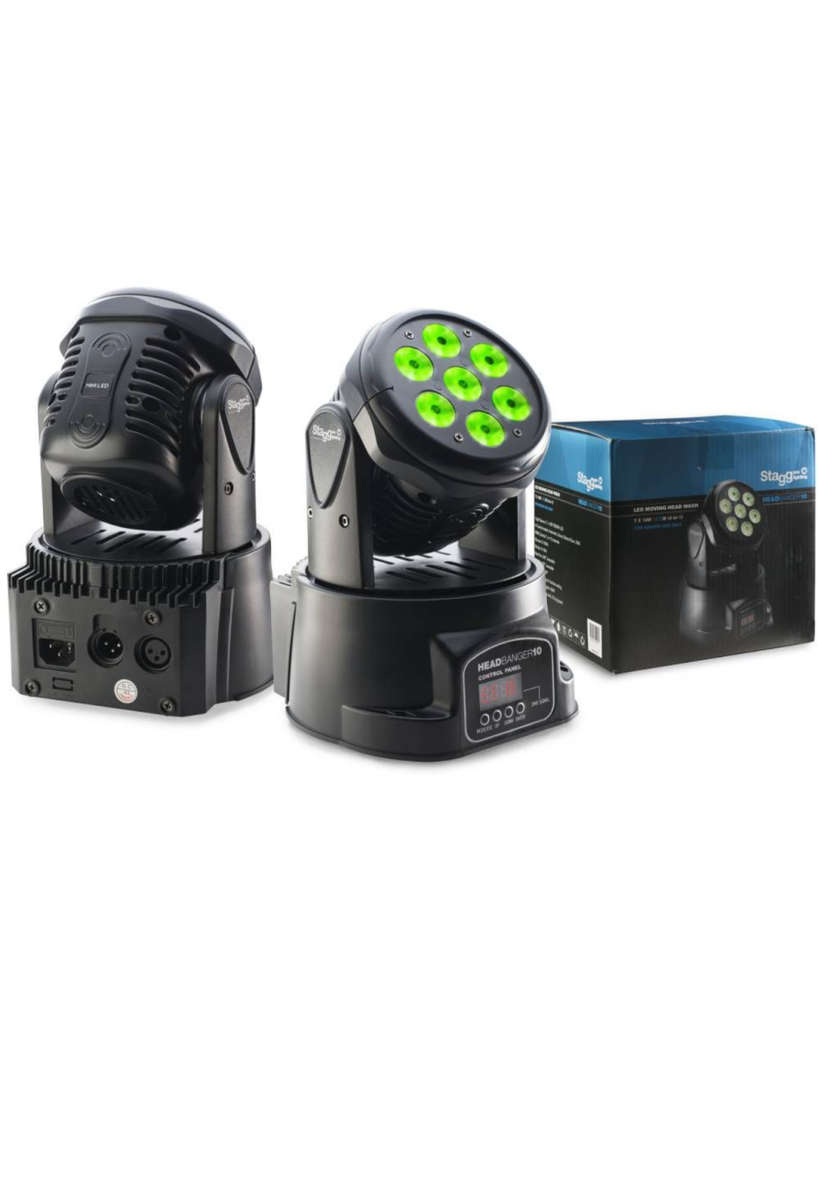 Stagg HB10 LED Moving Head with 7 x 10W RGBW 4-in-1 LEDs