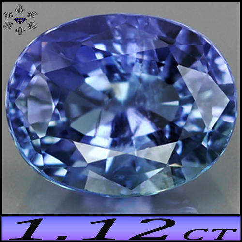1.12CT ATTRACTIVE VIOLET BLUE TANZANITE ~ TANTALISING EYE CLEAN CLARITY OVAL GEM