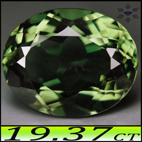 19.37CT GORGEOUS GREEN AMETHYST QUARTZ [VVS] - FASCINATING MULTI FACETED FLAWLESS OVAL GEM