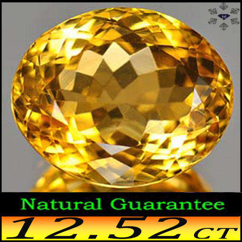 12.52CT FLAWLESSLY CLEAN YELLOW CITRINE [IF] - NATURAL UNHEATED MULTI FACET OVAL GEM