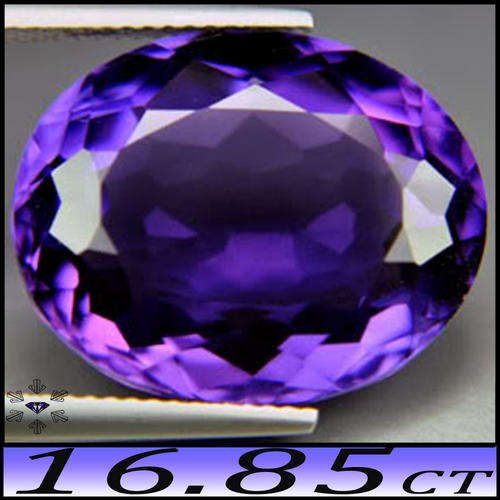 16.85CT PICTURE PRETTY PURPLE AMETHYST [VVS] PERFECTLY POLISHED AFRICAN OVAL GEM