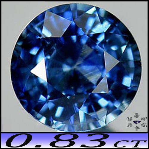 0.83CT BLAZING BRILLIANT ROUND SAPPHIRE - NATURAL BLUE MADAGASCAN EYE CLEAN GEM