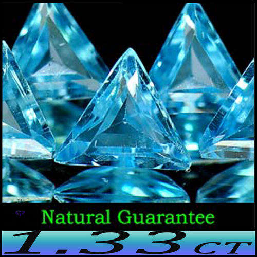 1.33CT NATURAL SWISS BLUE BRAZILIAN TOPAZ PAIR [IF] - TWO MATCHING TRILLIANT GEMSTONES