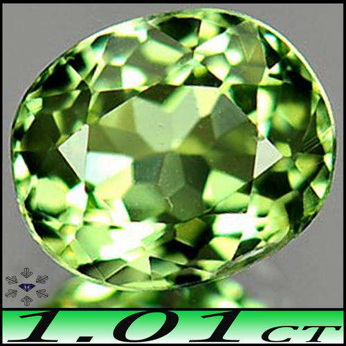 1.01CT NATURAL MINT GREEN TOURMALINE [VVS] - NIGERIA UNHEATED FANCY FACETED GEMSTONE