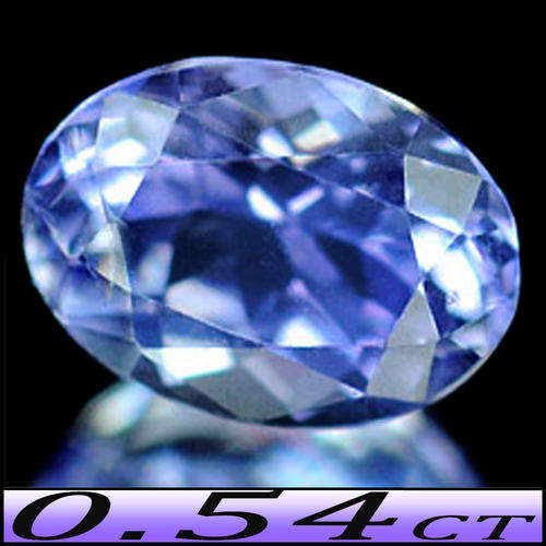 0.54CT VIOLETISH BLUE FLAWLESS TANZANITE [IF] - TANTALISING NATURAL FANCY OVAL GEMSTONE