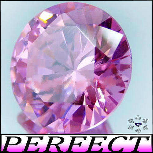 1.20CT CALIBRATED DIAMOND SIMULATE [IF] ~ PRETTY PINK BRILLIANT ROUND ~ (5.5x 5.5x 3.5mm)