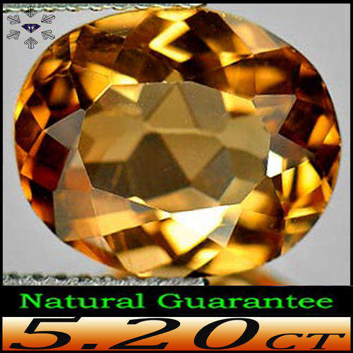 5.20CT FLAWLESS MEDIUM REDDISH ORANGE TOPAZ [IF] - UNHEATED OURO PRETO MINAS GERAIS OVAL