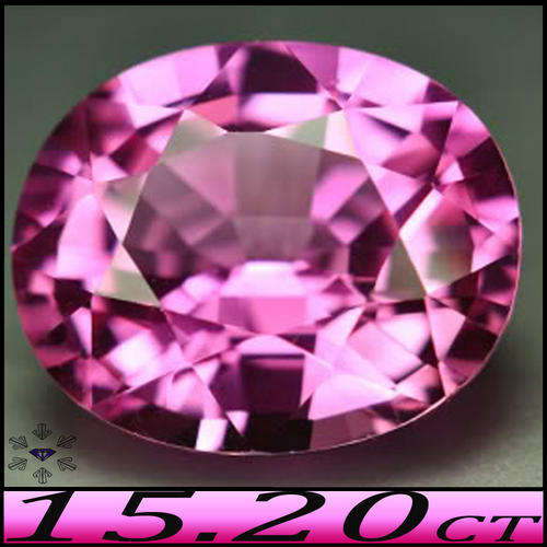15.20CT INTENSE GEM PINK TOPAZ [VVS] - MULTI FACET BRAZILIAN OVAL GEM (IRRADIATED)