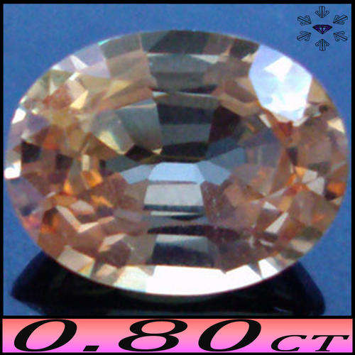 0.80CT NATURAL PADPARADSCHA SAPPHIRE - VVS - TANZANIA LIGHT ORANGEY PINK HEATED OVAL