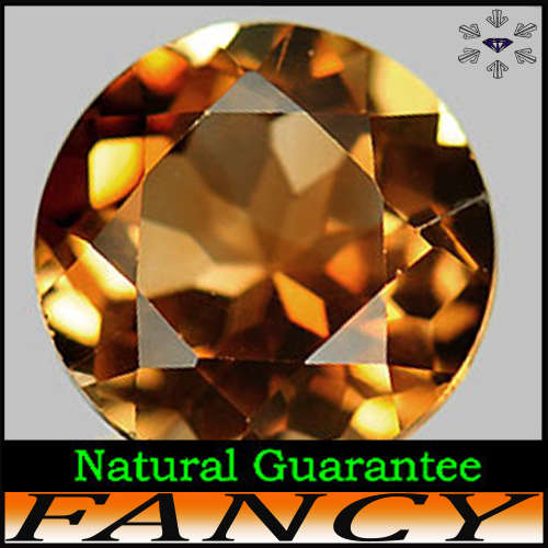 2.29ct Gem Imperial Champagne Topaz - VVS - Unheated Brazilian Brilliant Round