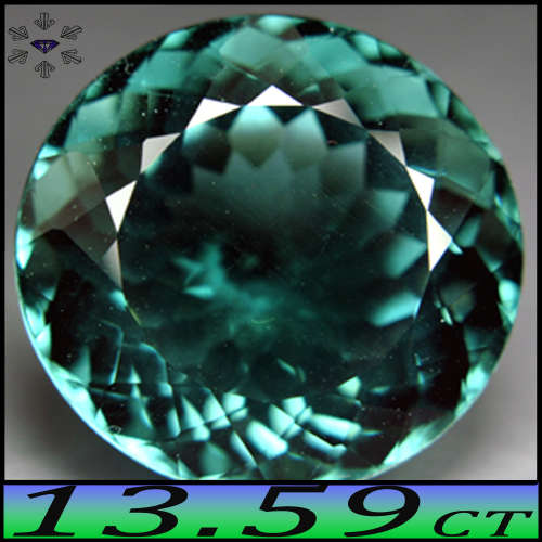 13.47t Medium Deep Green Amethyst Gem - VS - Brilliant Round Uruguay Prasiolite