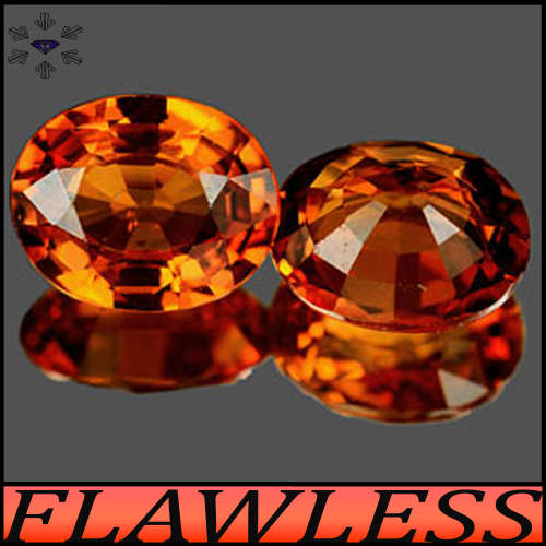 1.11ct Natural Lotus Blossom Padparadsha - Vvs - Two Songea Matching Ovals (Heated)