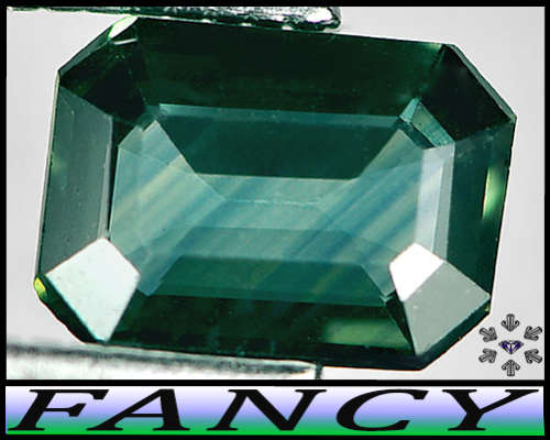 0.83ct Natural Medium Greenish Blue Sapphire - VS - Fancy Step Facet Octagon Gem (Gentle Heat)