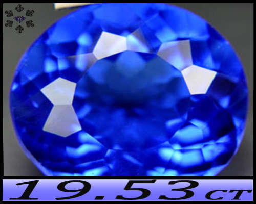 19.53ct Medium Deep Blue Brazil Quartz - VVS - Brilliant Round Gem (Treated)