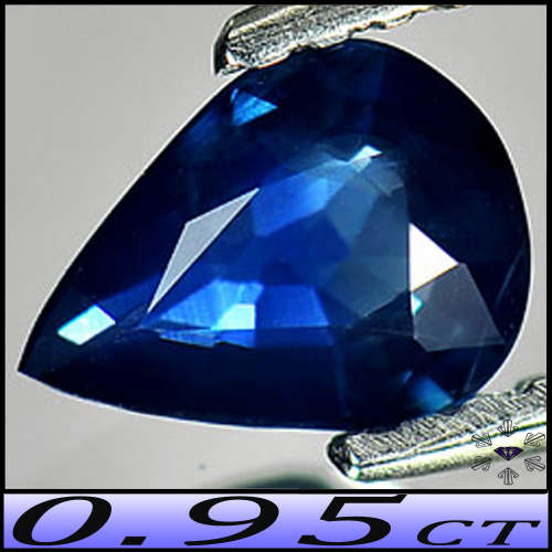 0.95ct Intense Blue Bangkaja Sapphire - SI - Fascinating Thailand Pear (Gentle Heat)