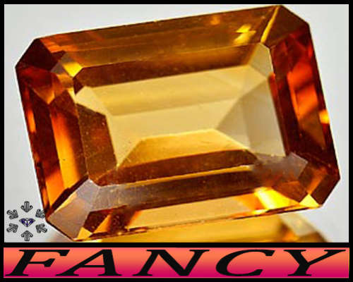 14.30ct Unheated Peach Champagne Topaz - VS - Medium Strong Orange Slightly Brownish Emerald