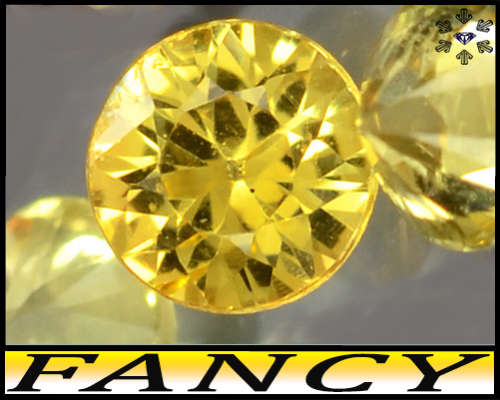 0.27ct Natural Fancy Yellow Sapphire - VS - One Songea Brilliant Round (Heated)
