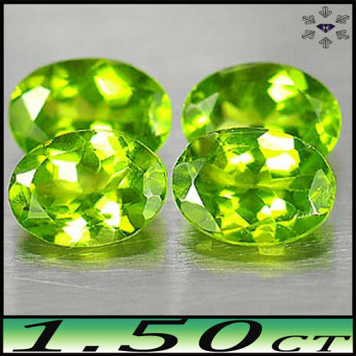 1.50ct Gem Green Matching Peridot Pair - VS - Two Unheated Pakistan Ovals