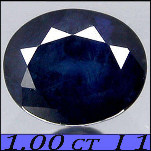 1.00 CT NATURAL CEYLON CORNFLOWER BLUE SAPPHIRE GEMSTONE POLISHED OVAL.;