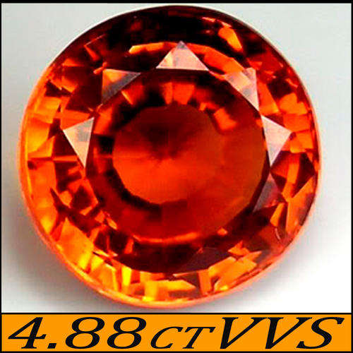 4.88 CT GOLDEN ORANGE NATURAL SAPPHIRE GEMSTONE POLISHED ROMANTIC MIXED ROUND.