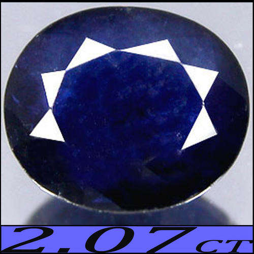 2.07 CT MIDNIGHT BLUE NATURAL SAPPHIRE GEMSTONE POLISHED IN A MODERN OVAL