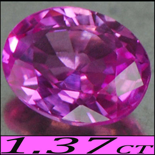 1.37 CT NATURAL CEYLON PRETTY PINK SAPPHIRE GEMSTONE, A PRECISION POLISHED OVAL.