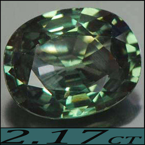 2.17 CT GORGEOUS DEEP THAILAND GREEN, OVAL POLISHED NATURAL SAPPHIRE GEMSTONE.