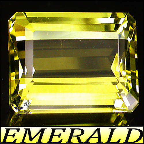 10.80 CT LIGHT FANCY YELLOW DIAMOND SIMULATE, A PRECISION POLISHED OCTAGON.