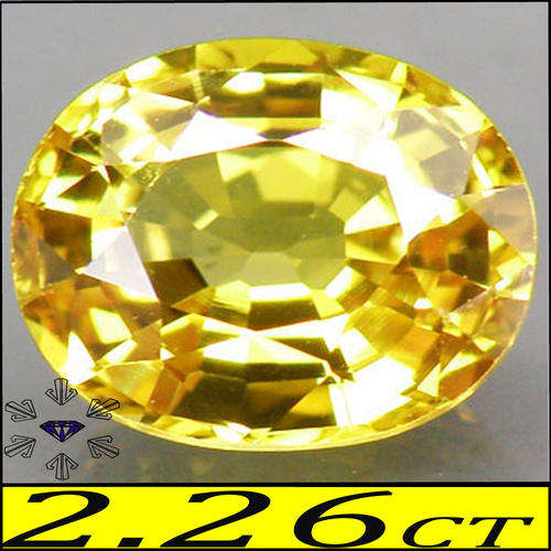 2.26 CT STRIKING COLOURED CANARY YELLOW NATURAL SAPPHIRE OVAL GEMSTONE.