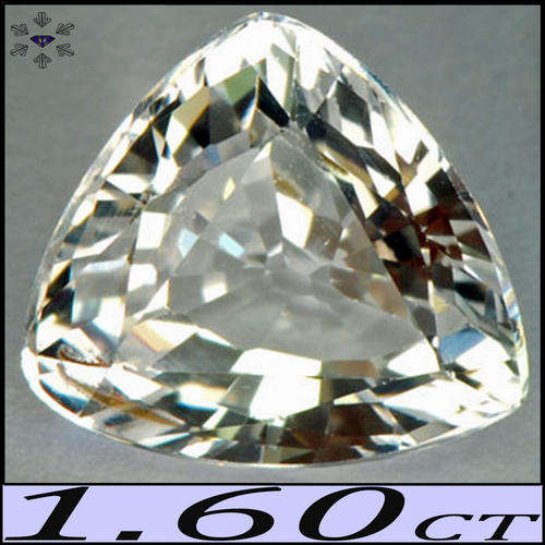 1.60 CT MAGNIFICIENT BRIGHT BRILLIANT POLLISHED DIAMOND WHITE SAPPHIRE GEMSTONE.