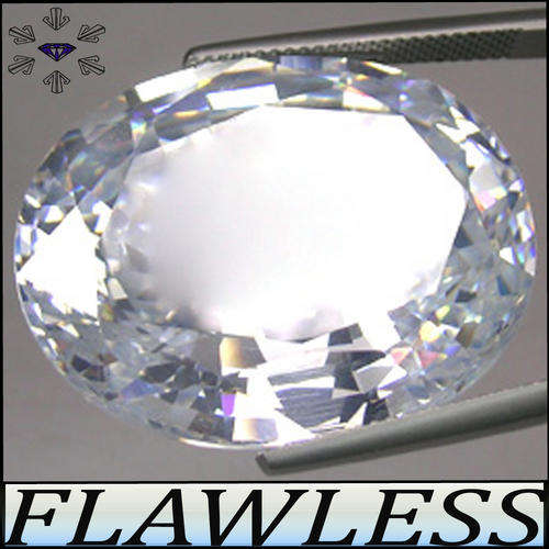 2.30 CT D+ COLOUR - VVS1 - SPARKLING SIMULATED DIAMONDS, MACHINE POLISHED BRILLIANT OVALS.