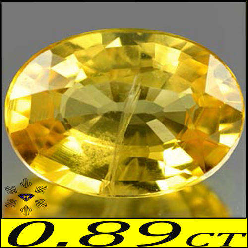0.89 CT GOLDEN YELLOW NATURAL UNHEATED SAPPHIRE, A MASTERFULLY POLISHED OVAL GEMSTONE.