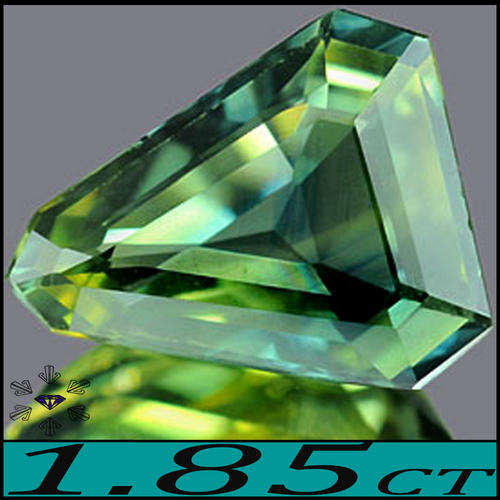 1.85 CT FANTASTIC FANCY POLISHED TANTALISING TRI-PARTY COLOURED NATURAL SAPPHIRE GEMSTONE.
