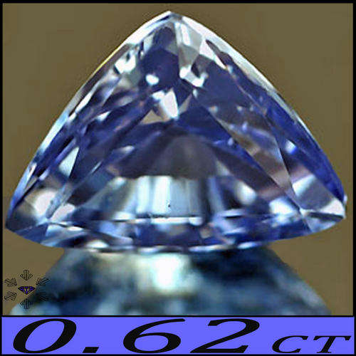 0.62 CT TRENDY TANZANIA TRILLIANT POLISHED VIOLET BLUE NATURAL TANZANITE GEMSTONE.
