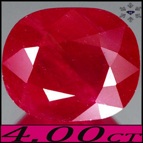 4.00 CT PRESTINE POLISHED BLAZING BLOOD RED RUBY, A CLEAN OVAL GEMSTONE.