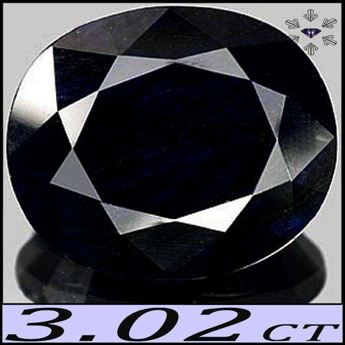 3.02 CT JET BLACK BLAZING UNHEATED NATURAL SPINEL GEMSTONE OVAL FROM THAILAND!!!