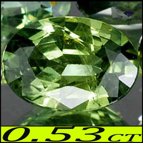 0.53 CT NATURAL YELLOWISH GREEN UNHEATED OVAL SAPPHIRE GEMSTONE (CAIBRATED 6.00  x4.00 mm)