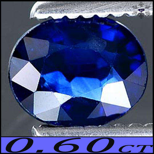 0.60 CT DELICATELY POLISHED DEEP BLUE SAPPHIRE, A SHINNING OVAL MADAGASCAR GEMSTONE.