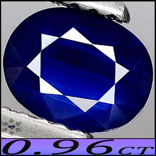 0.96 CT SAPPHIRE [VVS], STUNNING FIRE IN THIS TOP QUALITY VIVID DEEP ROYAL BLUE GEMSTONE.