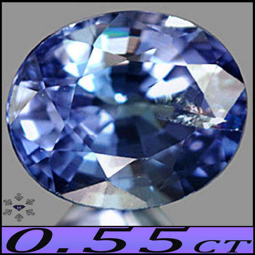 0.50 CT DELICIOUS DEEP VIOLET BLUE NATURAL TANZANITE, A LUSTROUS GEMSTONE WITH VIOLET FIRE