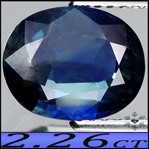 2.26 CT GEM GREENISH BLUE SAPPHIRE!! A DELIGHTFUL NATURAL EYE CLEAN MASTERFULLY POLISHED OVAL GEM.